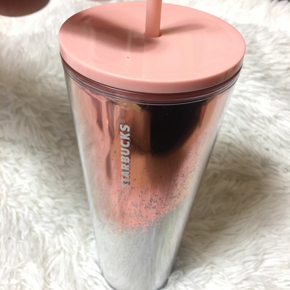 Starbucks Cascading Glitter Rose Gold Tumbler - Picture 3 of 3